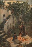 John William Waterhouse Study of a Garden on Capri oil painting